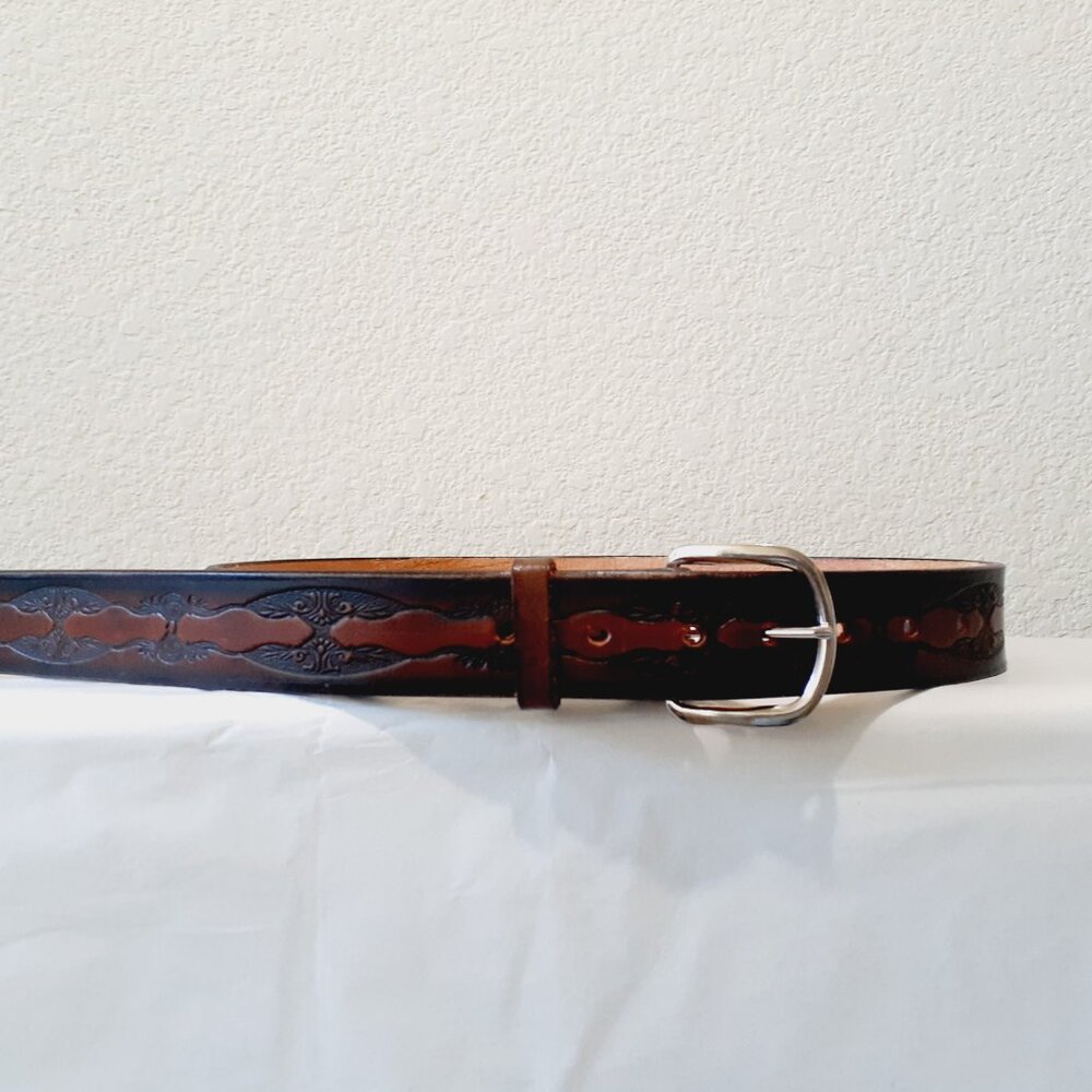 Tooled Leather Belt